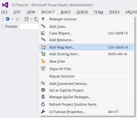 Создание clr dll visual studio